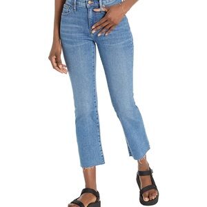Women’s Madewell Cali Denim with Raw Hem Blue Jeans in Cherryville Wash